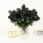 84 Black SILK ROSE BUDS Wedding Party Flowers Bouquets Decorations on SALE