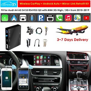 Fit for Audi A4 A5 Q5 MMI 2010-2019 Wireless CarPlay Android Auto Retrofit Kits (For: More than one vehicle)