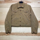 Levis Jacket Womens Small Brown Corduroy Button Front Trucker Coat