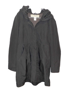 PRAIRIE UNDERGROUND Cloak Ruffle Hood Collar Jacket Coat Nylon Gray Size Medium