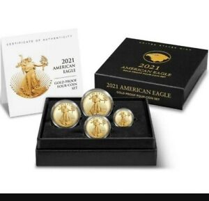 2021 W TYPE 2 American Eagle Gold Proof Four-Coin Set (21EFN)
