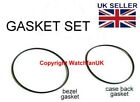 Bezel + Caseback Gasket Set For Seiko 7S26-0030 7S26-0010 SKX013