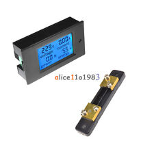 Digital LCD Volt Watt Current Power Meter Ammeter Voltmeter Meter 50A +Shunt