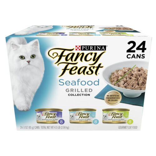 Purina Fancy Feast Wet Cat Food Seafood, 3 oz Cans (24 Pack)
