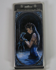 Anne Strokes - Designer Decorative Art Tile Girl with Water Dragon Gothic Art