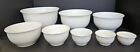 Gibson White Elements 8-Pc White Porcelain Nesting Mixing Bowls 3-9 inches