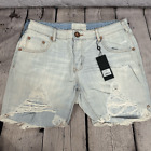 One Teaspoon Boyfriend Shorts in Brando Button Fly Relaxed Frayed Distressed 29