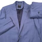 $1980 Zegna Solid Med Blue Tailored Fit Suit Mens Size US 40R (Italy 50R) Drop 8