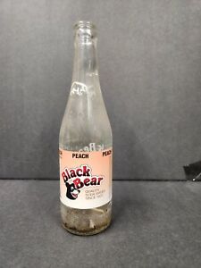 Vintage Black Bear Beverages 12 Oz Soda Bottle St Francis Wi Wisconsin Stf Peach