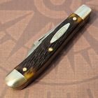 Craftsman Knife USA 9507 Peanut Jigged Delrin Handles Two Carbon Steel Blades