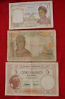 New ListingFrench Indo China Banknotes 1 & Piastre ,5 Francs Banknotes With Pinholes