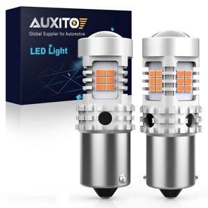 AUXITO BAU15S 7507 LED Turn Signal Lights Amber Canbus No Hyper Flash 5KG EOA