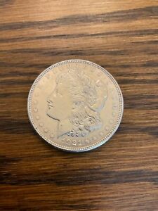 1921 Morgan Silver Dollar with Good Details and Beautiful Color Tone