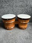 Bongo Drums Mexico Natural Wood Leather Skins 6