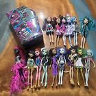 Monster High Ever after High Doll Bundle and case set of 15 dolls clawdean Cleo