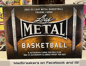 2021-22 Leaf Metal Basketball Basketball Factory Sealed Jumbo Hobby Box