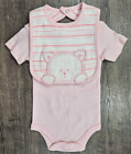 Baby Girl Clothes Nwot Vintage Starting Out 3 Month 2pc Cat Bodysuit & Bib