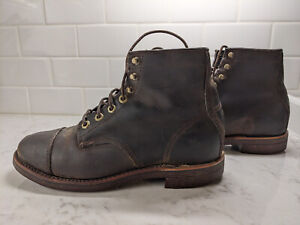 LL Bean Men's Katahdin Crazy Horse leather engineer boots -- size 8D