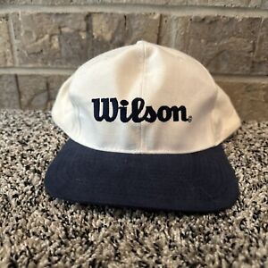 Vintage Wilson Snapback Hat Cap Adult Adjustable White Sportswear 90s