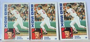 Wade Boggs 1984 Topps #30 3 Card Lot