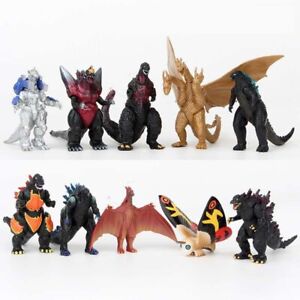Godzilla Ghidorah Mechagodzilla Mothra Rodan King of Monster 10pcs Toy Figures