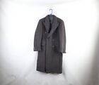 Vintage 60s 70s Rockabilly Mens US 42R IT 52R Wool Cashmere Overcoat Jacket Gray