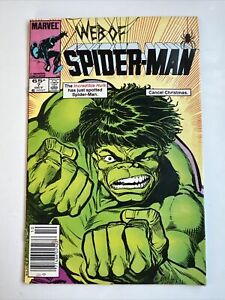 WEB OF SPIDER-MAN 7 Marvel Comics 1985 Newsstand SAL BUSCEMA Cover VF-/VF