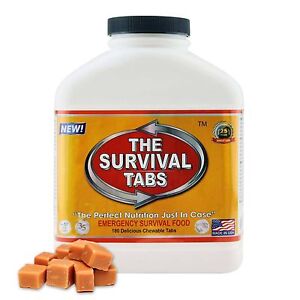 The Survival Tabs - Emergency Food Supply 180 tablets  - Butterscotch Flavor