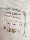 Vintage Lot Of Costume Jewelry  Rings, Bracelets, Necklace 13 PCs.