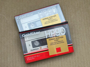 New Listing2 of GOLDSTAR HP 90 Audio Cassette Blank Tapes Sealed Korea Type I SEALED