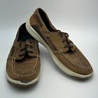 Sperry Boat Shoes Brown Leather Mens 12 Slip-On Laces Cushioned Casual STS17292