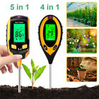 5in1 LCD Soil PH Tester Water Moisture Light Test Meter for Garden Plant Seeding