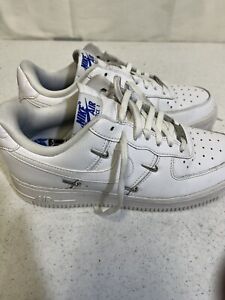 Women’s 7.5 White And Royal Blue Nike Air Force 1 (07)
