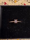 Amethyst Dainty Women's Ring Size 7 14K Gold Plated over Copper Alloy