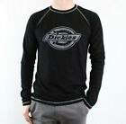 Dickies Atwood Men's Long Sleeve T-Shirt, Relaxed Fit, Graphic Chest Logo, Black