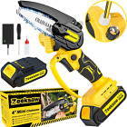 Mini Chainsaw Cordless with Oiling System Battery Powered Portable for Garden Ya