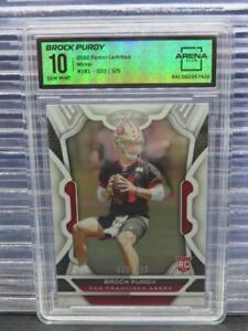 2022 Panini Certified Brock Purdy Mirror Parallel Rookie RC #020/325 AC 10 49ers