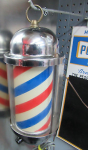 Vintage The Mini Pole Dix Barber supply company Barber Pole Hanging Light rare