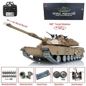 Henglong RC Tank 1/16 Scale 7.0 Customize 3918 Abrams 360° Turret Barrel Recoil