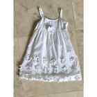 Charabia boutique brand girls white dress with flowers, 5A/5yrs