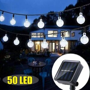 23Ft 50 LED Outdoor Solar Powered String Lights for Patio Yard Porch Party Decor