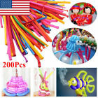 US 200pcs Party Long Animal Tying Making Balloons Twist Latex Balloon DIY Decor