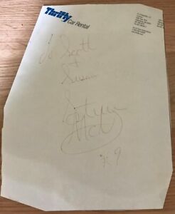 1999 Tennessee Oilers Steve McNair Signed Thrifty Car Rental Letter/Free Ship!