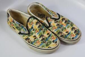 Vans Mens Off The Wall 721356 Floral Slip On Casual Shoes Sneakers Men's Size 7