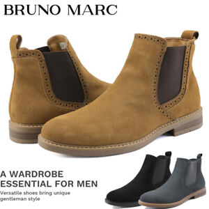 Bruno Marc Men's Suede Leather Casual Chelsea Boots Dress Ankle Chukka Shoes