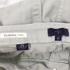 NYDJ Size 10 Clarissa Ankle Jeans Cream Lift Tuck Technology Damaged