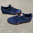 Puma Mens Suede Classic 35604105 Blue Orange Running Shoes Sneakers Size 7.5