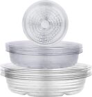 20Pack 10in 12in Plant Saucer Clear Plastic Drip Trays Plate Dish Plant Pot Tool