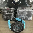 EXCELLENT Custom G-Shock GA2100 Casioak Black/Turquoise Dial With Matching Band