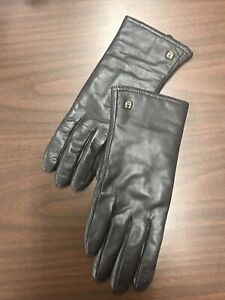 Etienne Aigner Brown Women's Leather Gloves Vintage